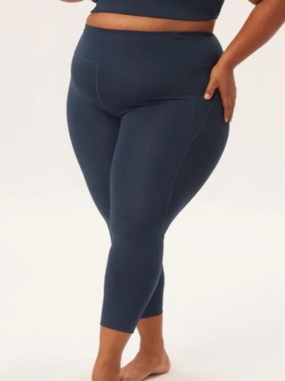 girlfriend collective Kids Midnight Navy High-Rise Leggings